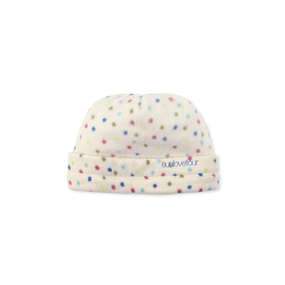 [5% 적립] 썬러브투어 페이즈 플리스 비니 아이보리 닷([5% 적립] sunlovetour Phase Fleece Beanie Ivory Dot)