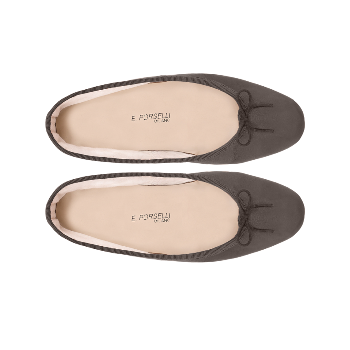 (W) E.포셀리 발레 플랫 다크 브라운((W) E.Porselli Ballet Flats Dark Brown) - 2