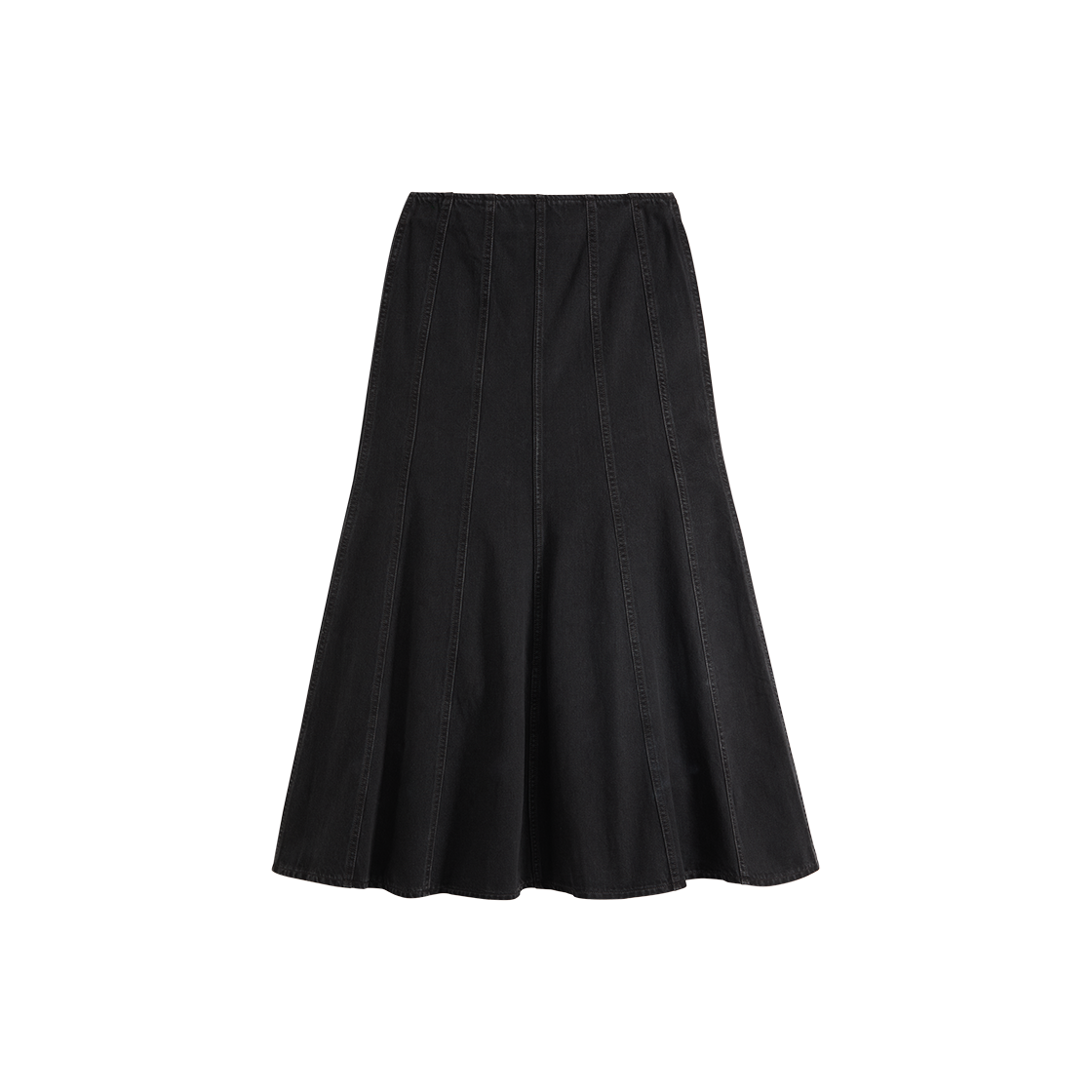 008AD-0002 Levi's Seamed Flare Skirt Black