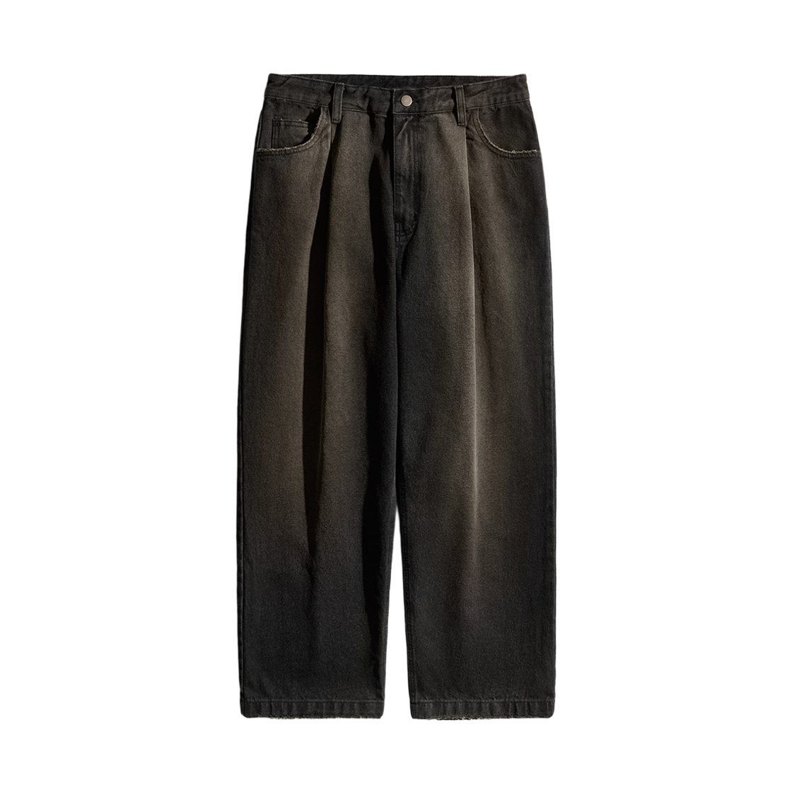 JULP4583_Black_291 PERSTEP Long Deep Washing Denim Pants Black JULP4583