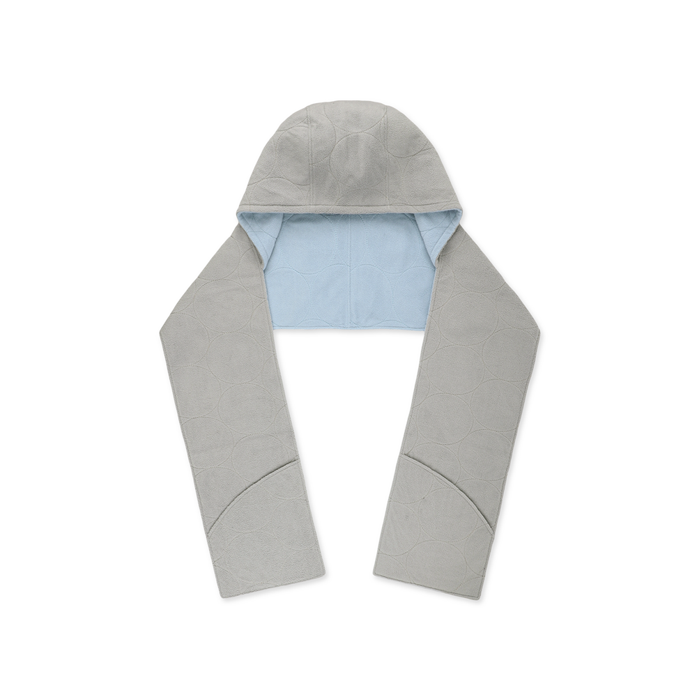 [5% 적립] 썬러브투어 리버서블 플리스 후디 스카프 라이트 그레이([5% 적립] sunlovetour Reversible Fleece Hoodie Scarf Light Grey)