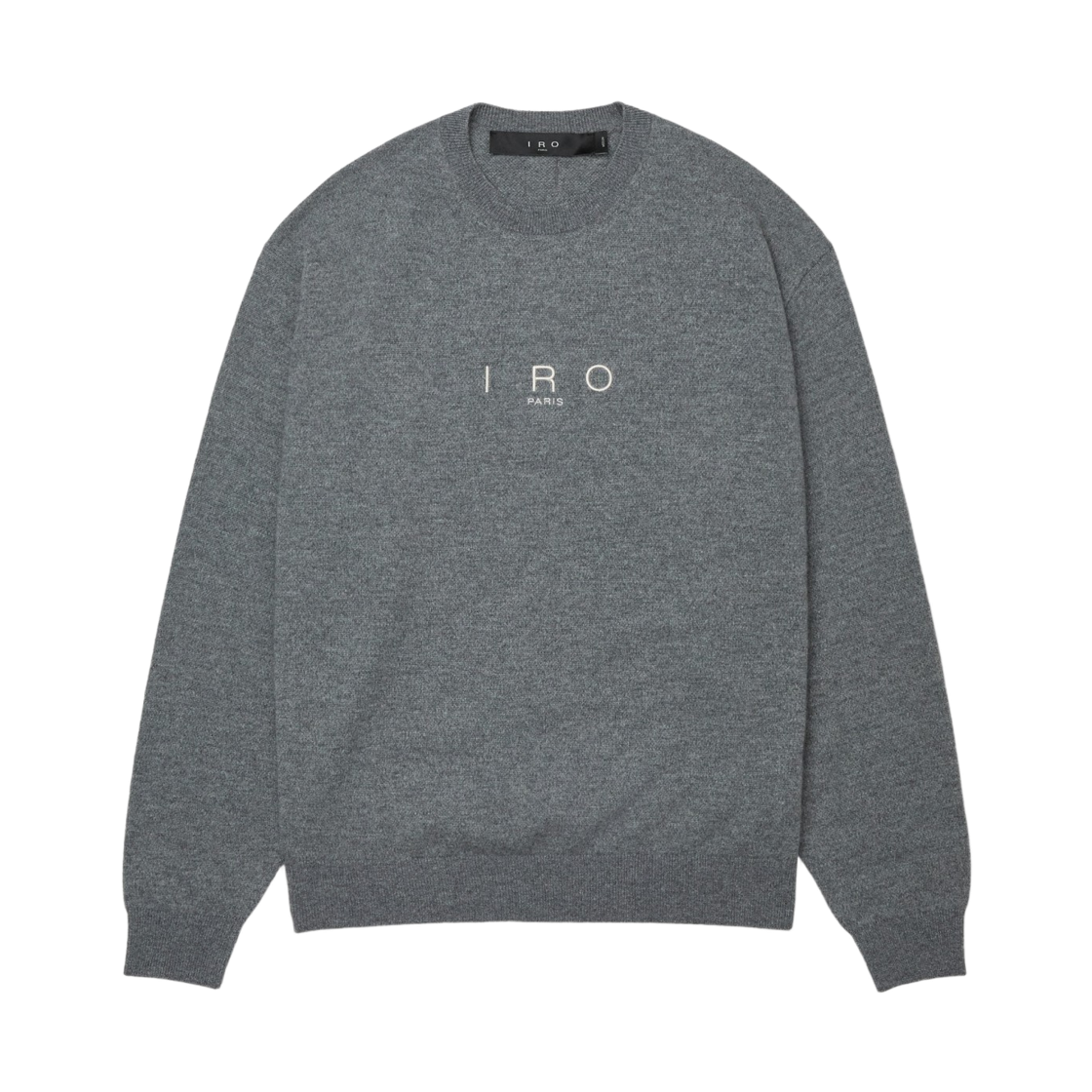 이로 에센셜 캐시미어 블렌드 로고 자수 니트 풀오버 그레이(Iro Essentiel Cashmere Blend Logo Embroidered Knit Pullover Gray) - 2