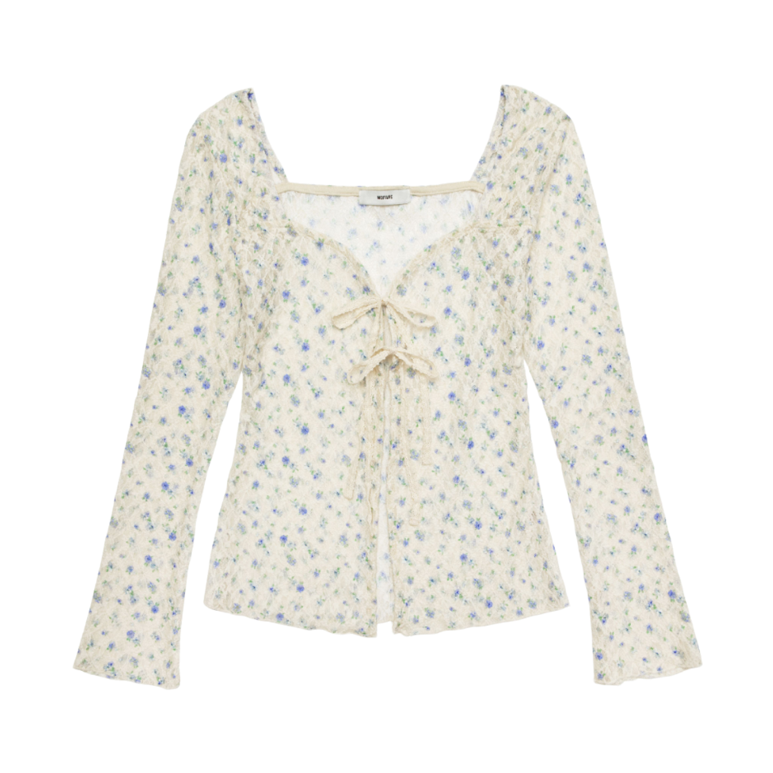 모이페어 플라워 스트랩 가디건 베이지(MOIFAIRE Flower Strap Cardigan Beige)