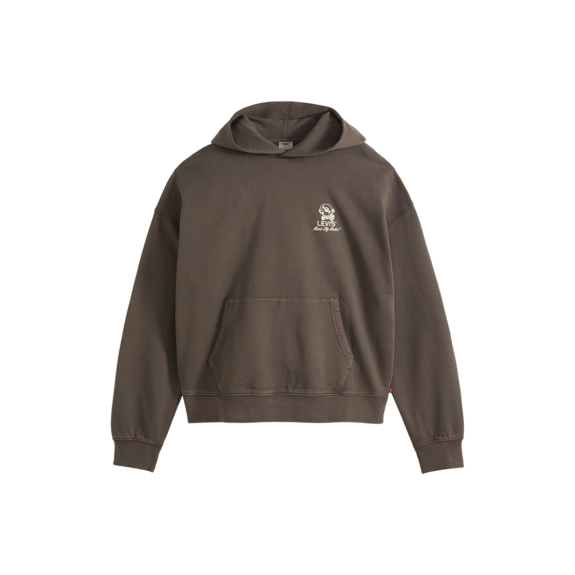 003R1-0024 Levi's Two Horse Cropped Hoodie Brown