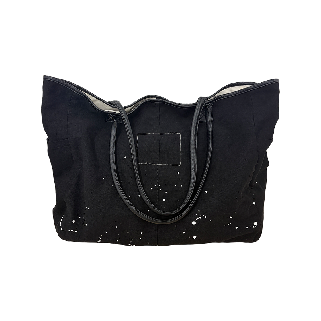아오이로 빈티지 페인티드 옥스포드 빅 백 - 블랙(Aoiro VTG Painted Oxford Big Bag - Black)