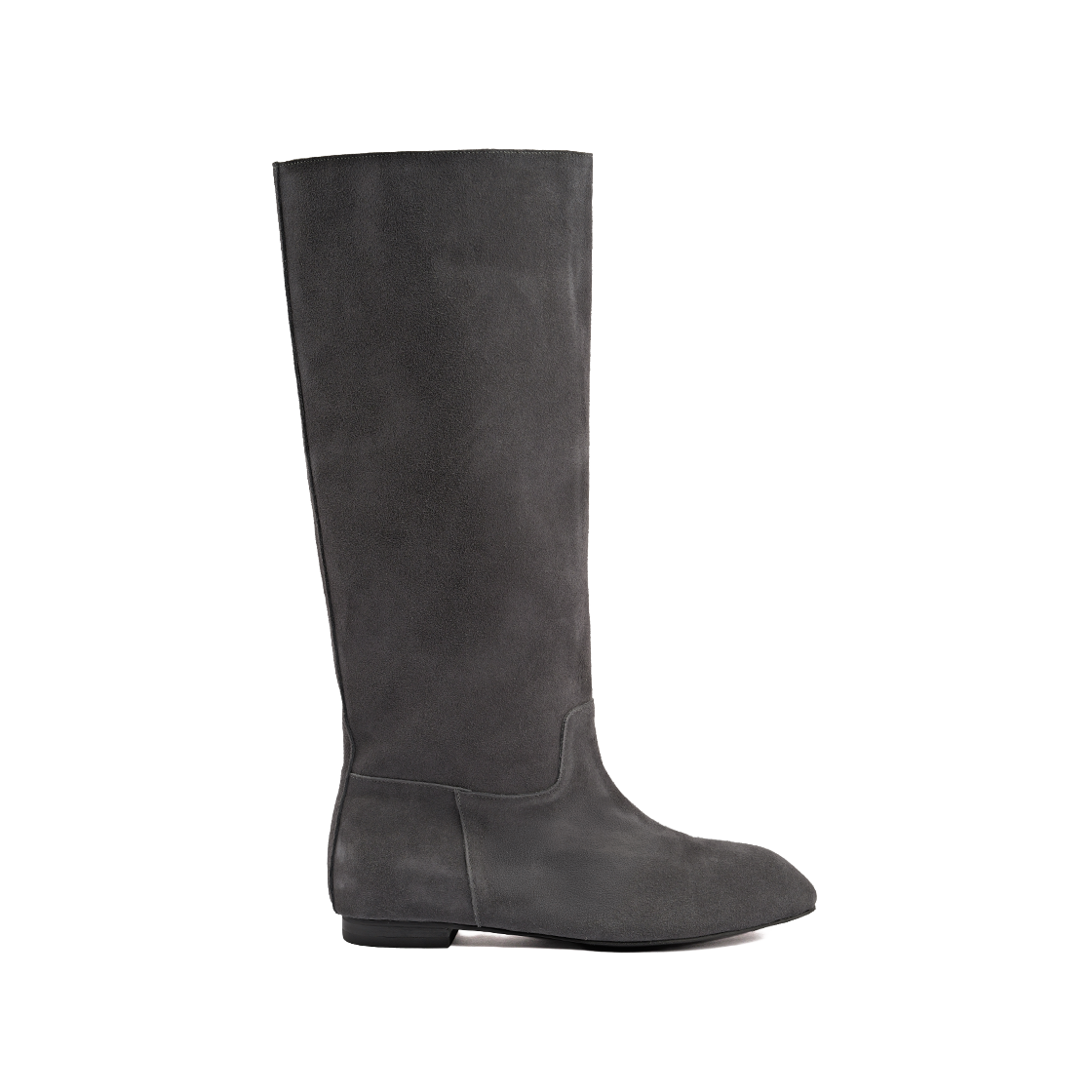 무드나잇 미스트 라이딩 플랫부츠 l 챠콜 스웨이드(MOODNIGHT Mist Riding Boots l Charcoal Suede)