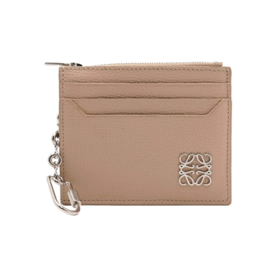 ITJ5M92S5WKG Loewe Grain Calfskin Chain Anagram Square Bag Charm Cardholder Wallet