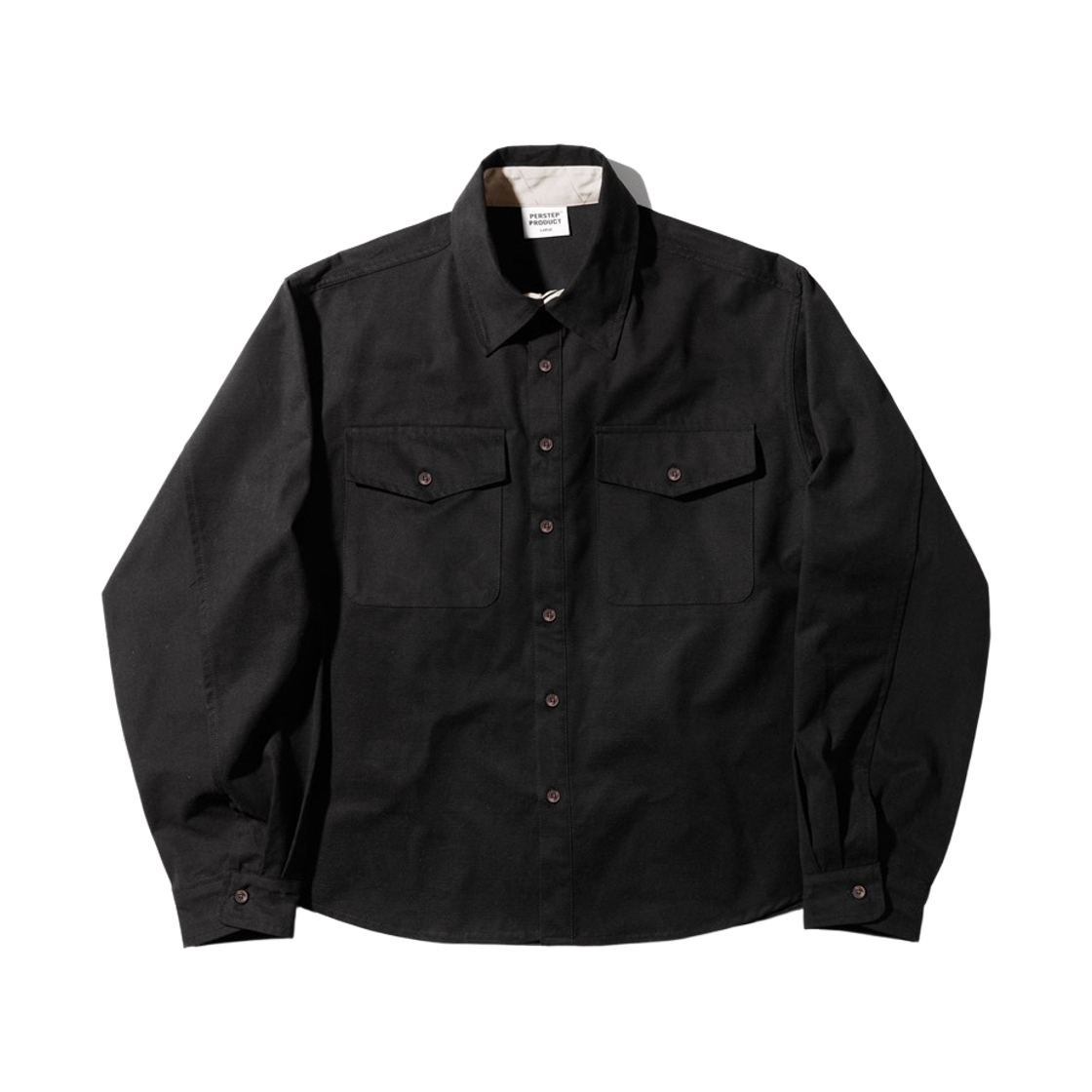 SMLS4686_Black_291 PERSTEP Cotton Two Pocket Shirt Black SMLS4686