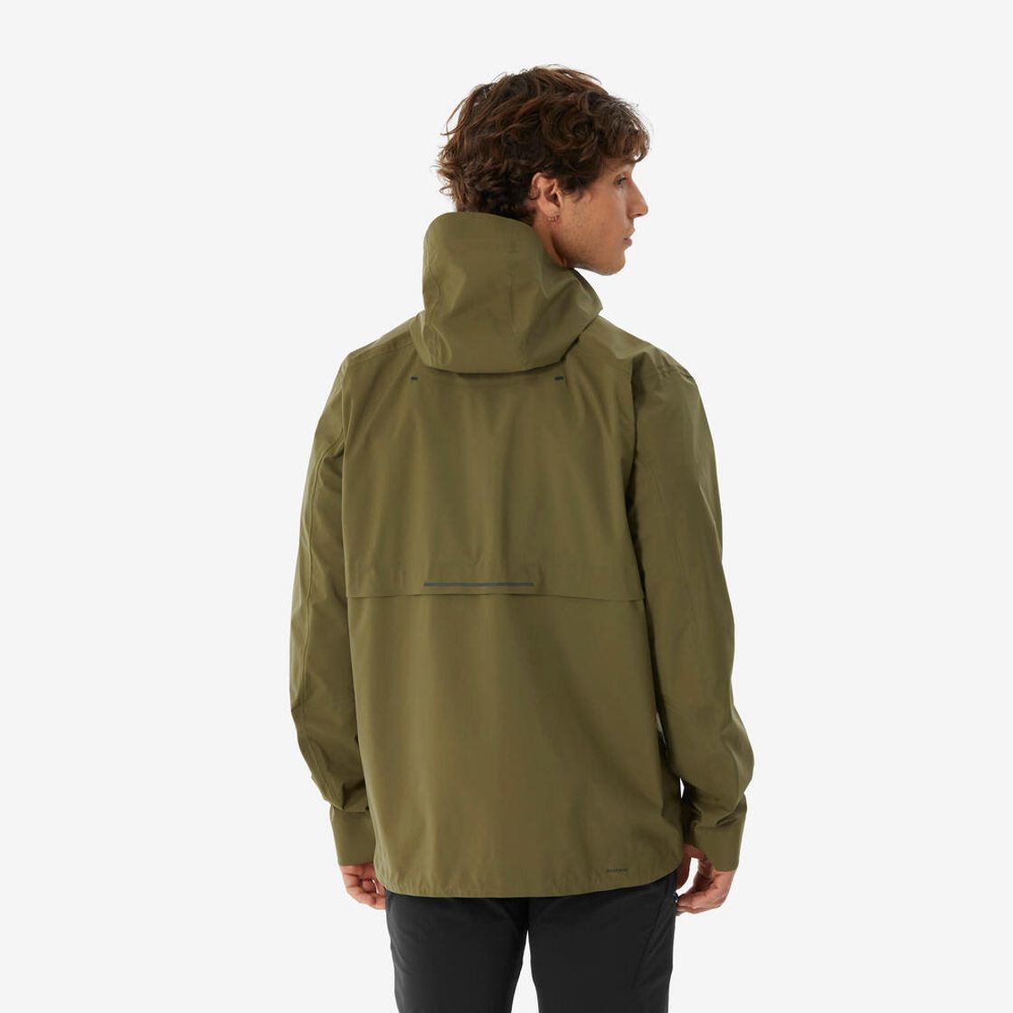 데카트론 남성 하이킹 경량 레인 자켓 MH500 골든 올리브 그린(Decathlon Men's Hiking Lightweight Rain Jacket MH500 Golden Olive Green) - 5