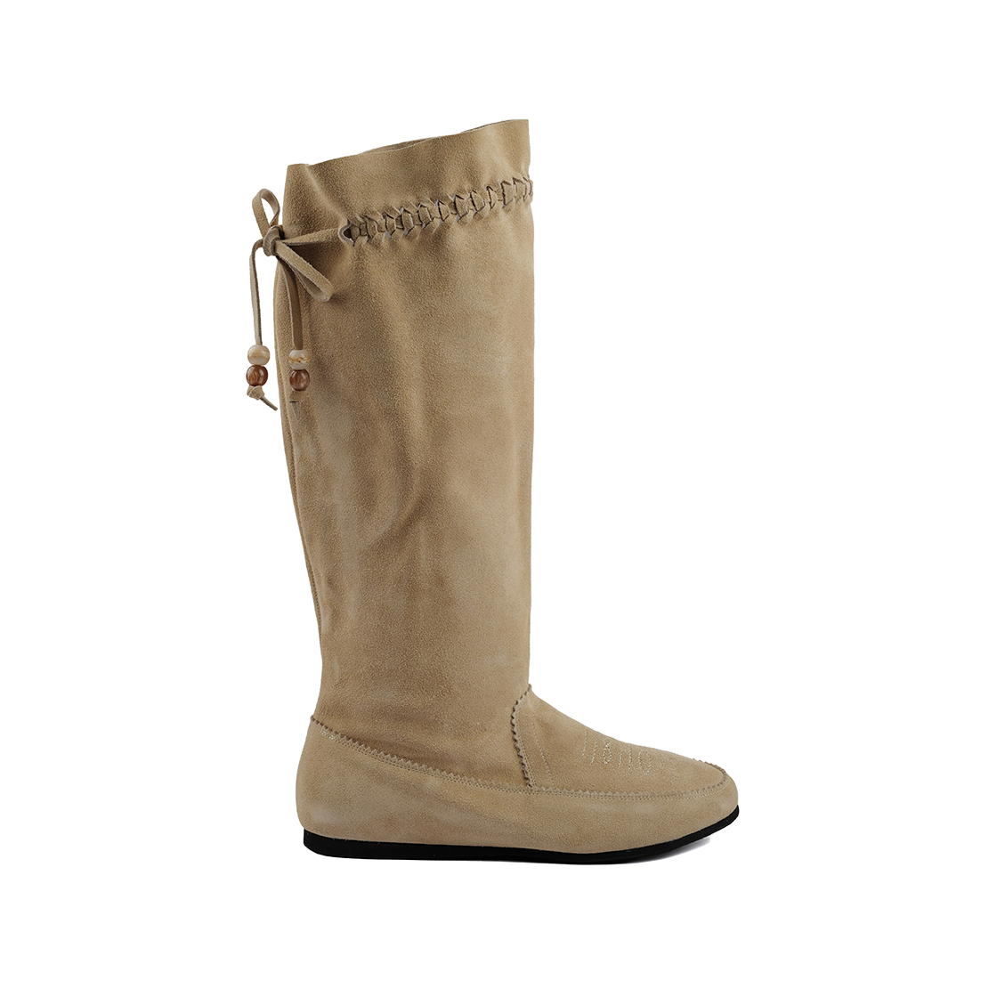 무드나잇 세이지 에스닉 슬라우치 부츠 l 베이지 스웨이드(MOODNIGHT Sage Ethnic Slouchy Boots l Beige Suede) - 1