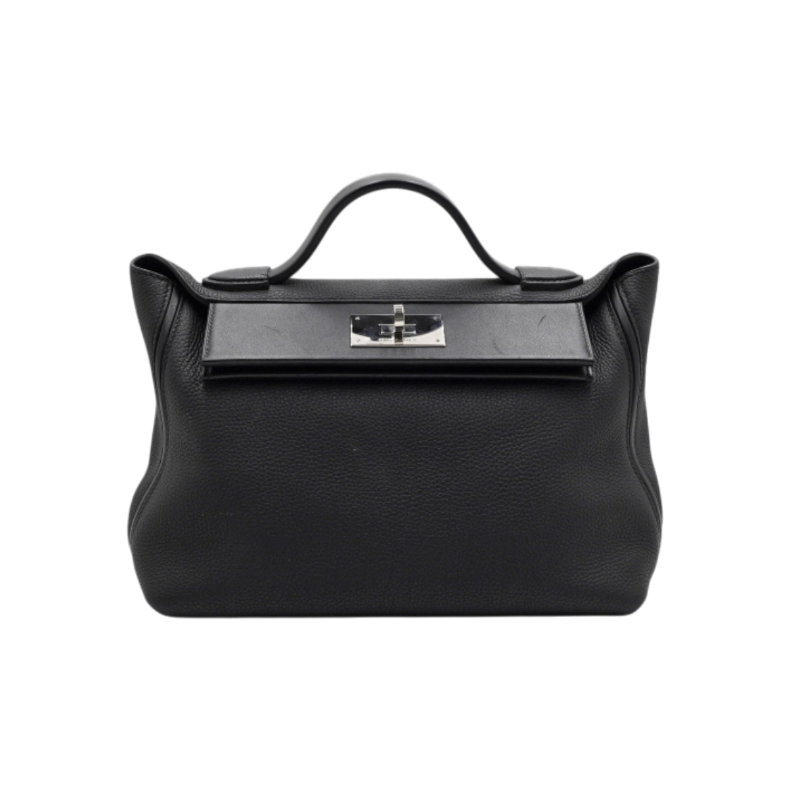 IT7HD8HLTMUK Hermes Kelly 2424 29 Noir Togo Morris Swift Tote Bag