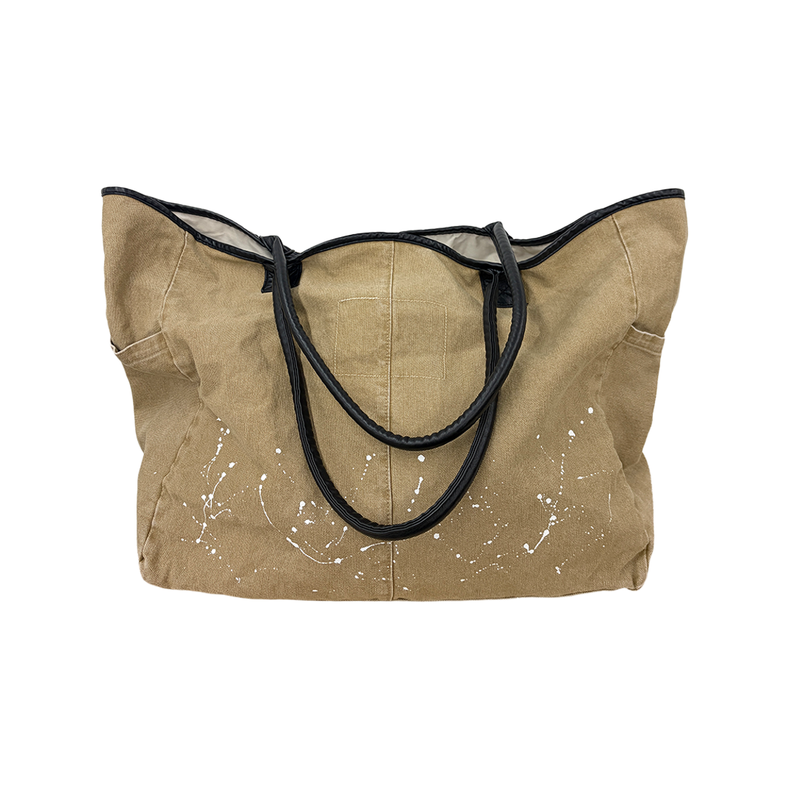 아오이로 빈티지 페인티드 옥스포드 빅 백 - 탄(Aoiro VTG Painted Oxford Big Bag - Tan)