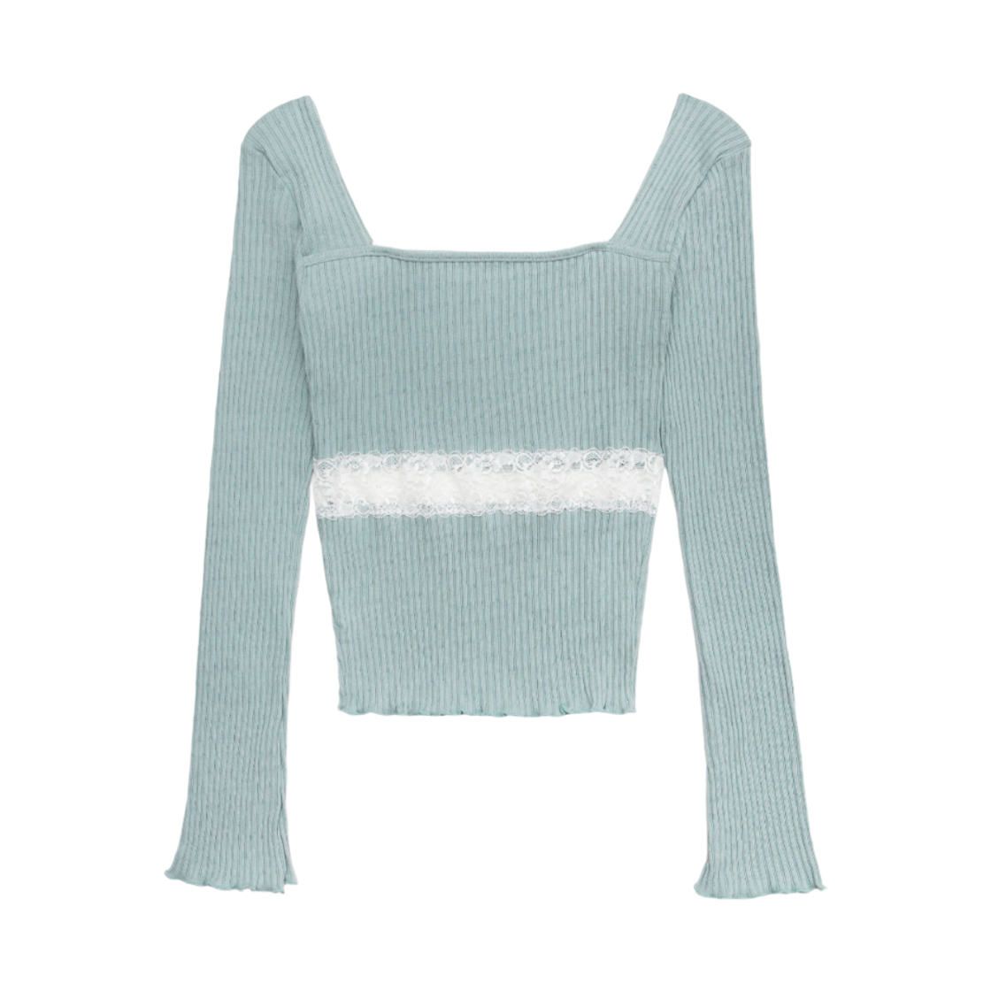 모이페어 플뢰르 시어 레이스 티셔츠 민트(MOIFAIRE Fleur Sheer Lace T-Shirt Mint)