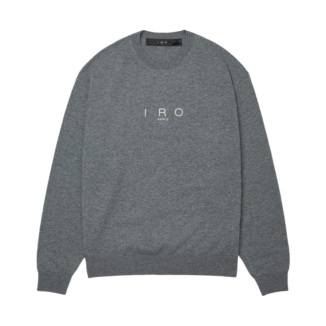 이로 에센셜 캐시미어 블렌드 로고 자수 니트 풀오버 그레이(Iro Essentiel Cashmere Blend Logo Embroidered Knit Pullover Gray)
