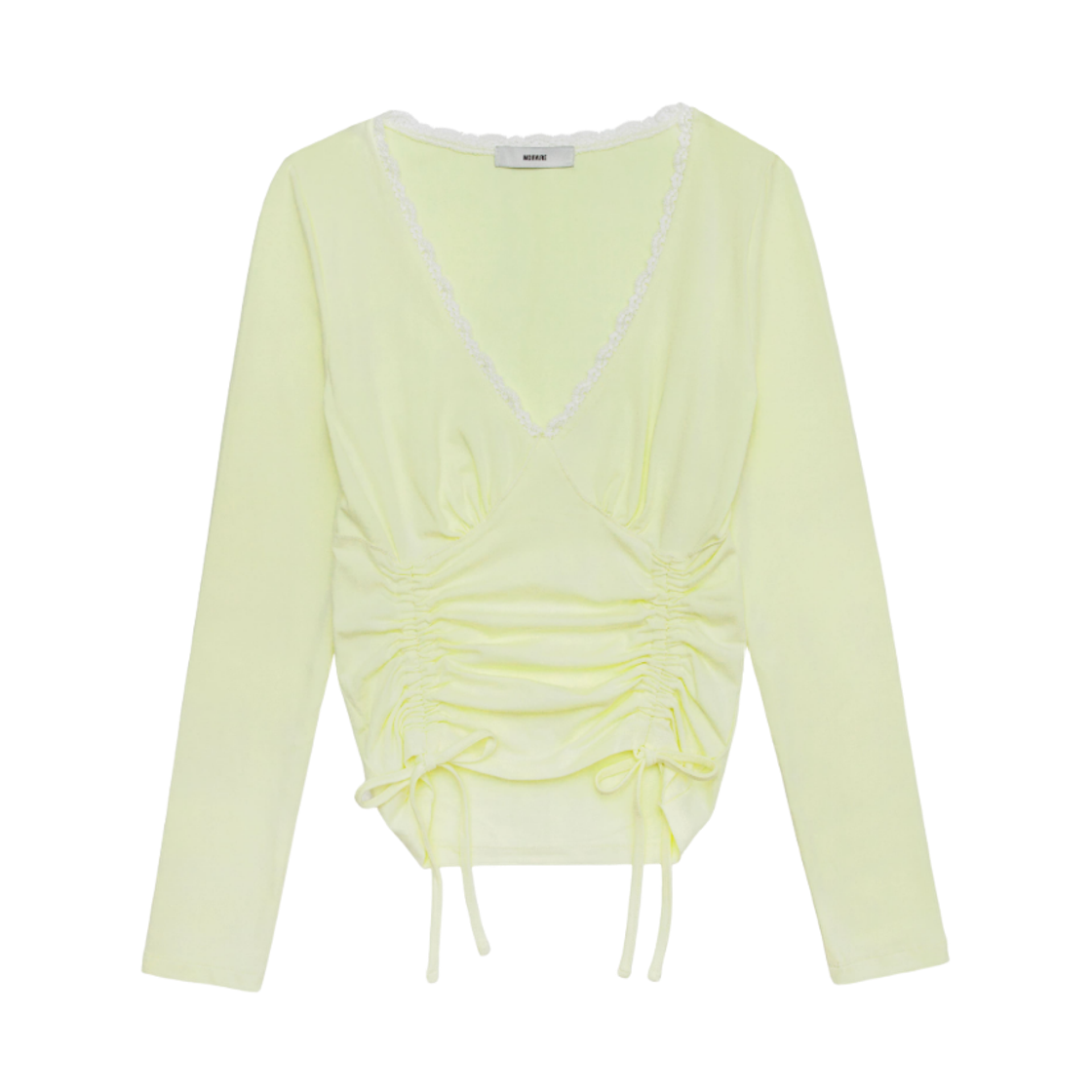 MF26FW025 MOIFAIRE Lace String T-Shirt Butter