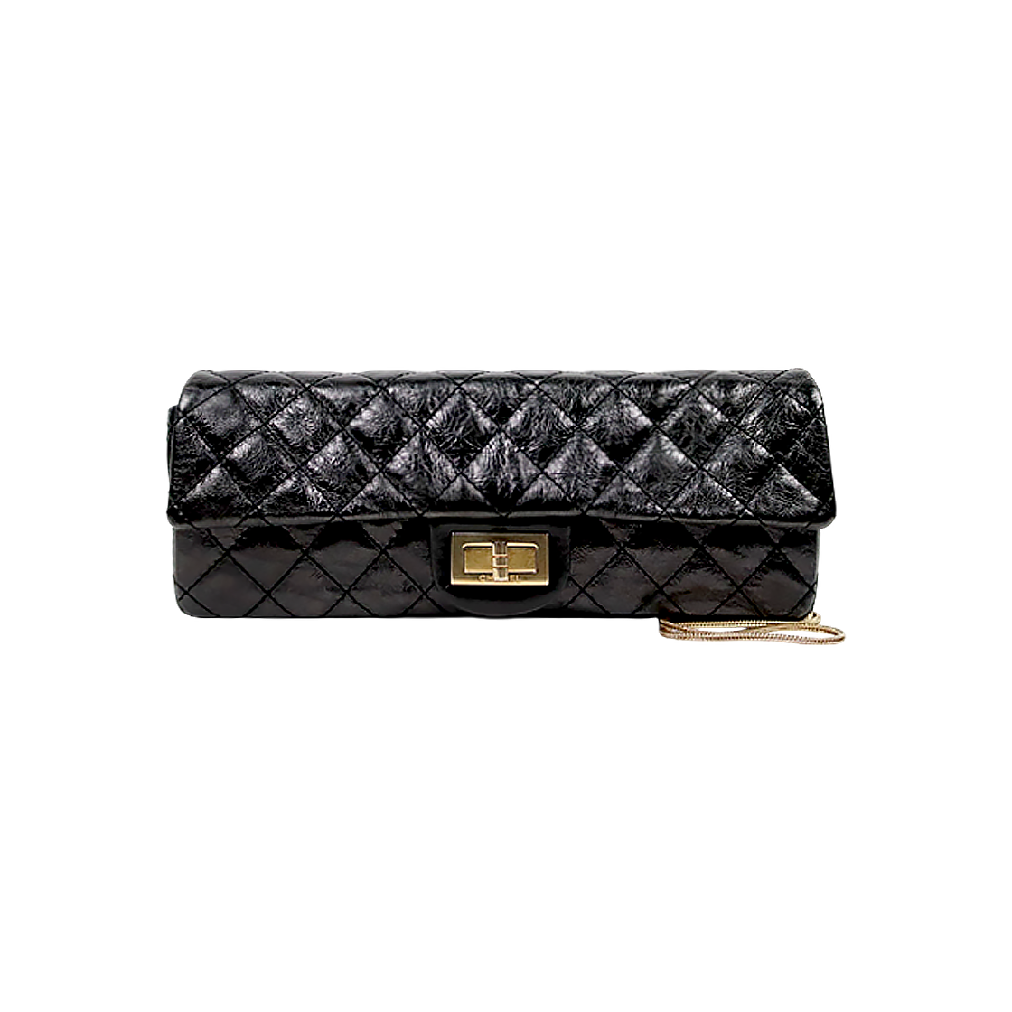 ITQCD3LT2LHI Chanel Black 2.55 East West Shoulder Bag