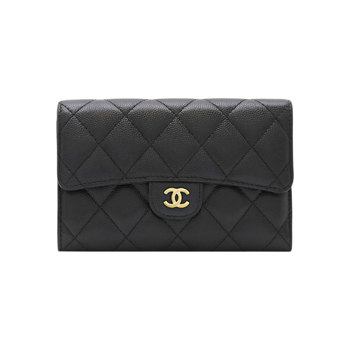 ITI2AAAAABKK Chanel Classic Flap Medium Wallet Caviar