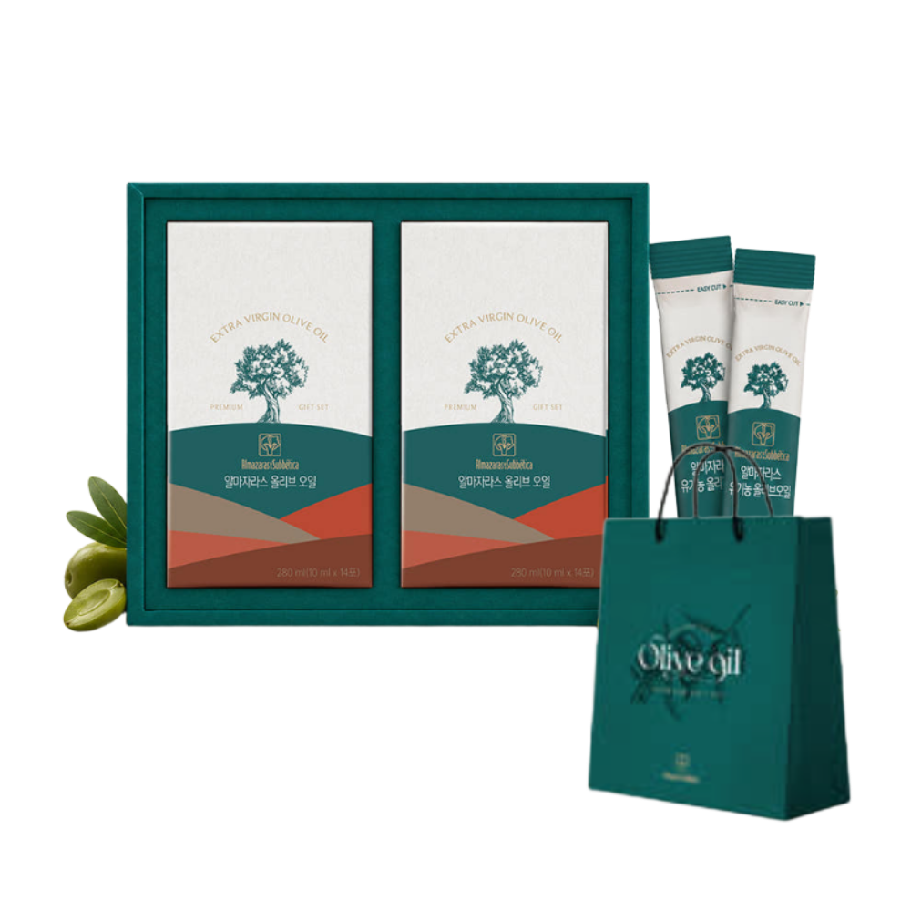 삼립 알마자라스 유기농 올리브오일 스페인 엑스트라버진 선물2세트 (쇼핑백 증정)(Samlip Almazaras Organic Olive Oil Spain Extra Virgin Gift Set 2(Free Shopping Bag)) - 1