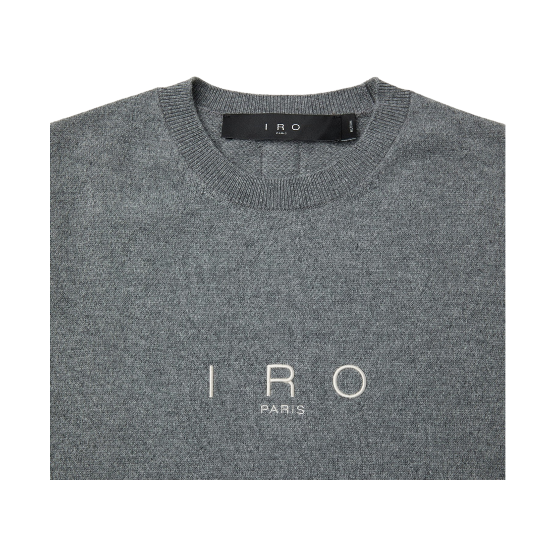 이로 에센셜 캐시미어 블렌드 로고 자수 니트 풀오버 그레이(Iro Essentiel Cashmere Blend Logo Embroidered Knit Pullover Gray) - 4