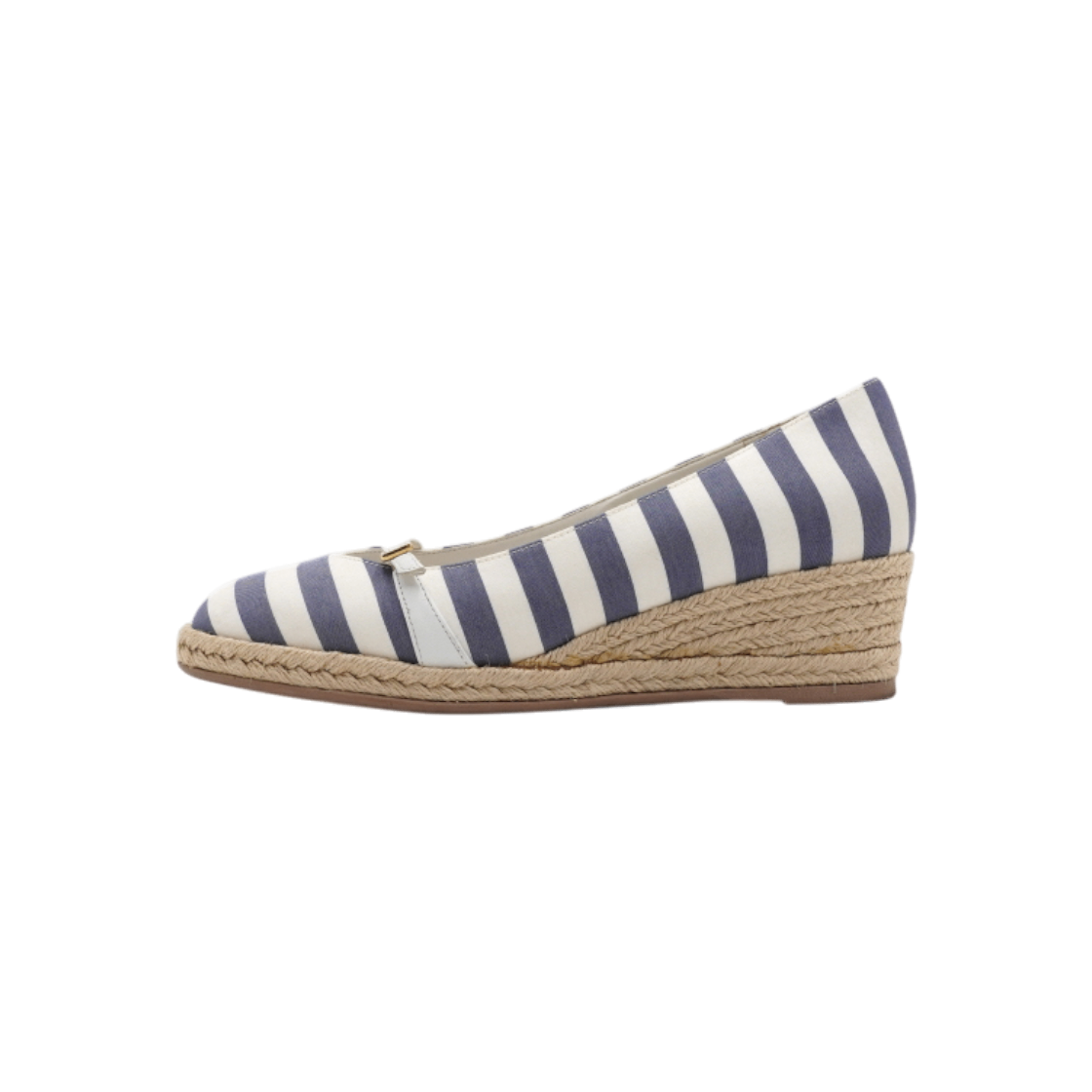 페라가모 오드리 패브릭 스트라이프 웨지힐 여성 슈즈(Ferragamo Audrey Fabric Stripe Wedge Heels) - 1