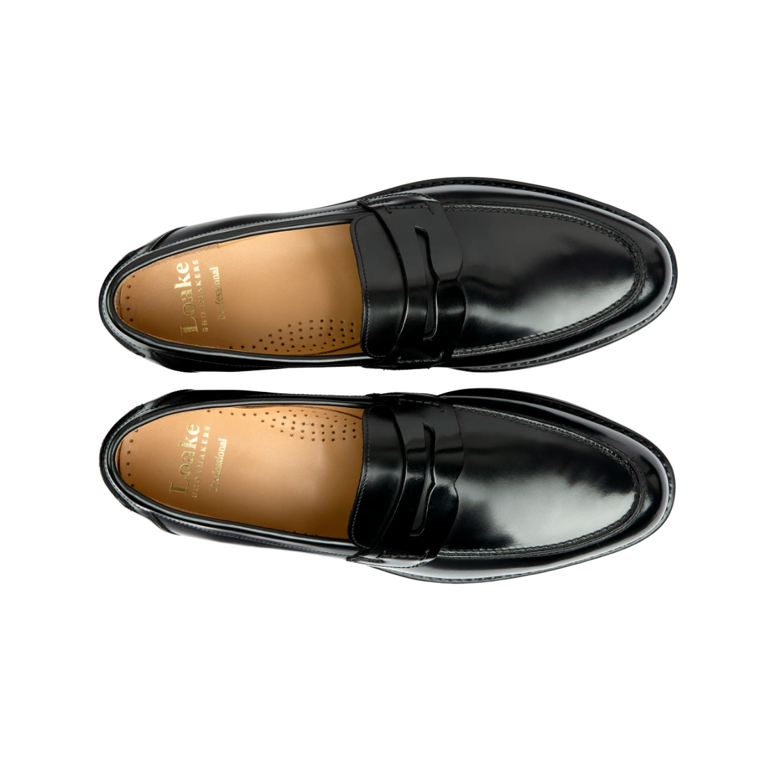 로크 356 페니 로퍼 블랙(Loake 356 Penny Loafers Black) - 2