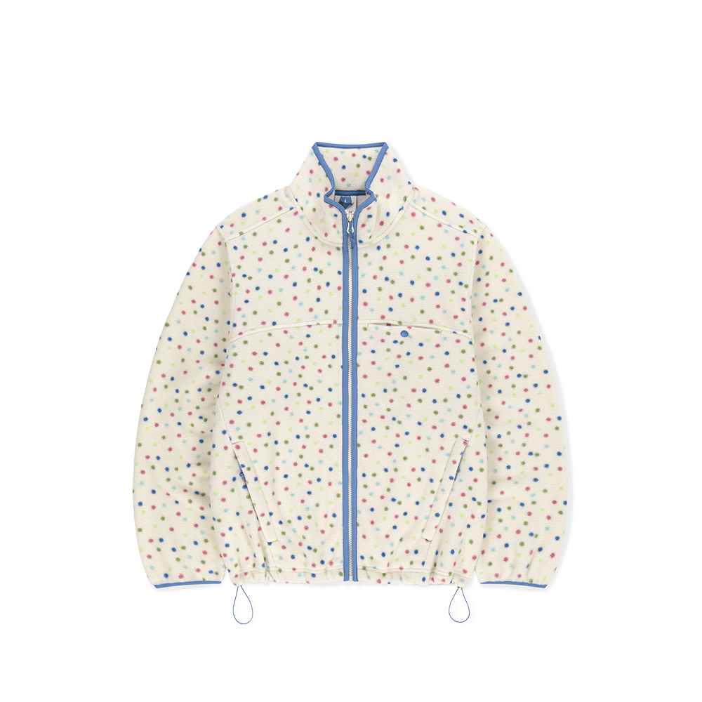 [5% 적립] 썬러브투어 페이즈 플리스 자켓 아이보리 닷([5% 적립] sunlovetour Phase Fleece Jacket Ivory Dot)
