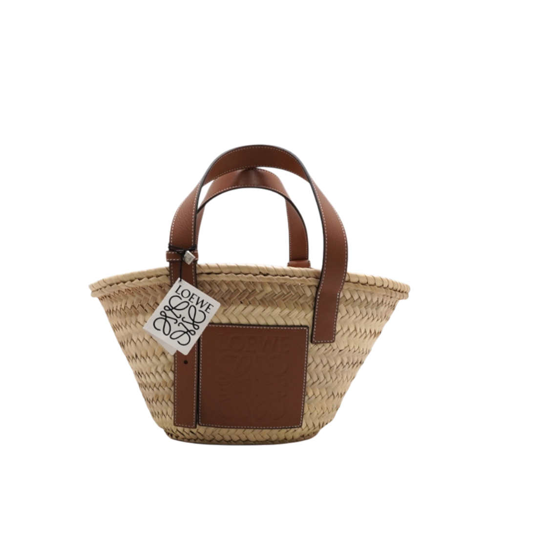 ITMHFGMILPAV Loewe Brown Raffia Basket Small Rattan Tote Bag