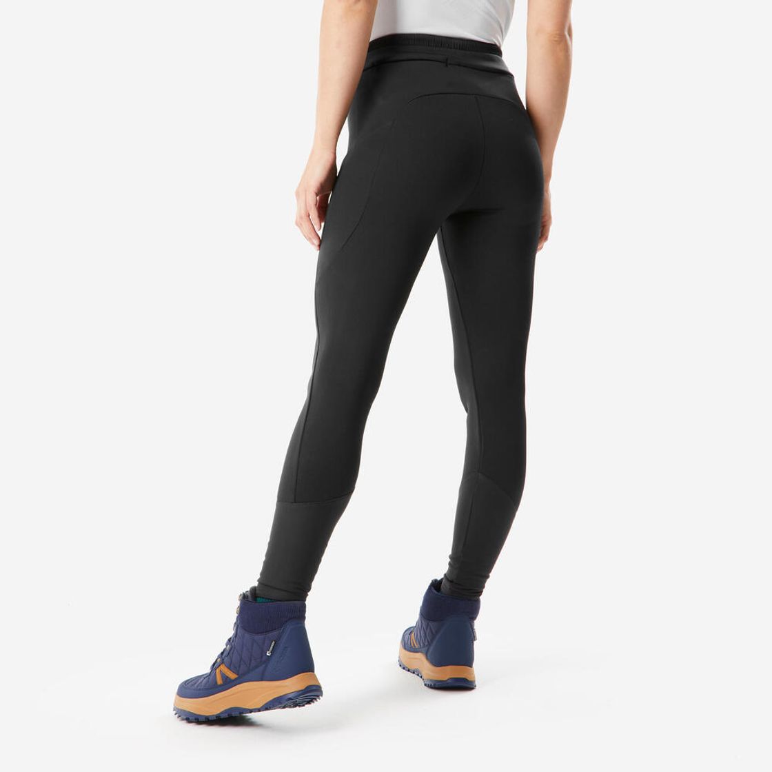 데카트론 여성 방한 발수 등산 레깅스 웜 NH500 스모크 블랙(Decathlon Women's Warm Water-Repellent Hiking Leggings NH500 Smoke Black) - 4