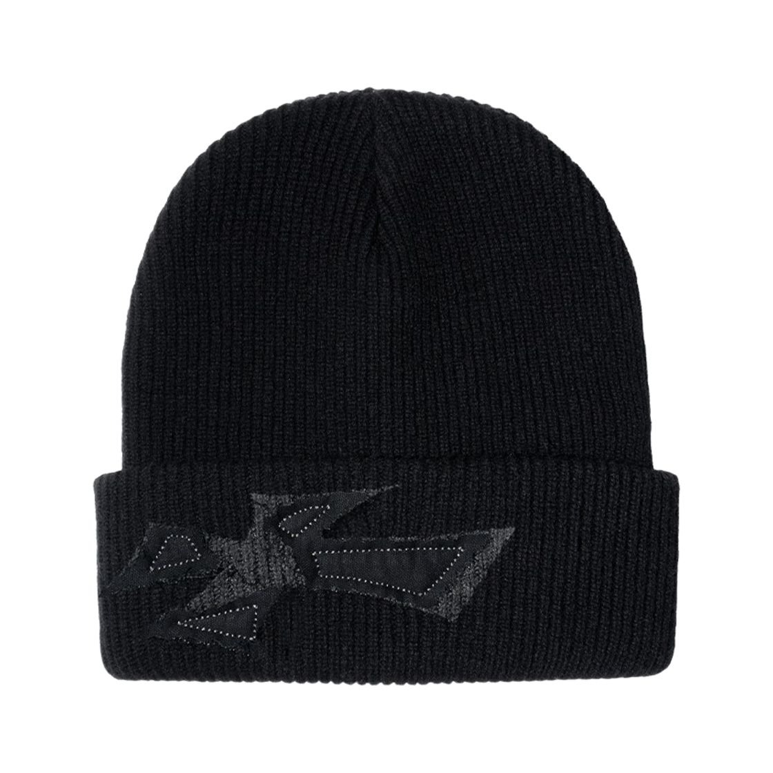 이티씨이 디스트로이드 크로스 패치 비니 블랙(ETCE Destroyed Cross Patch Beanie Black) - 1