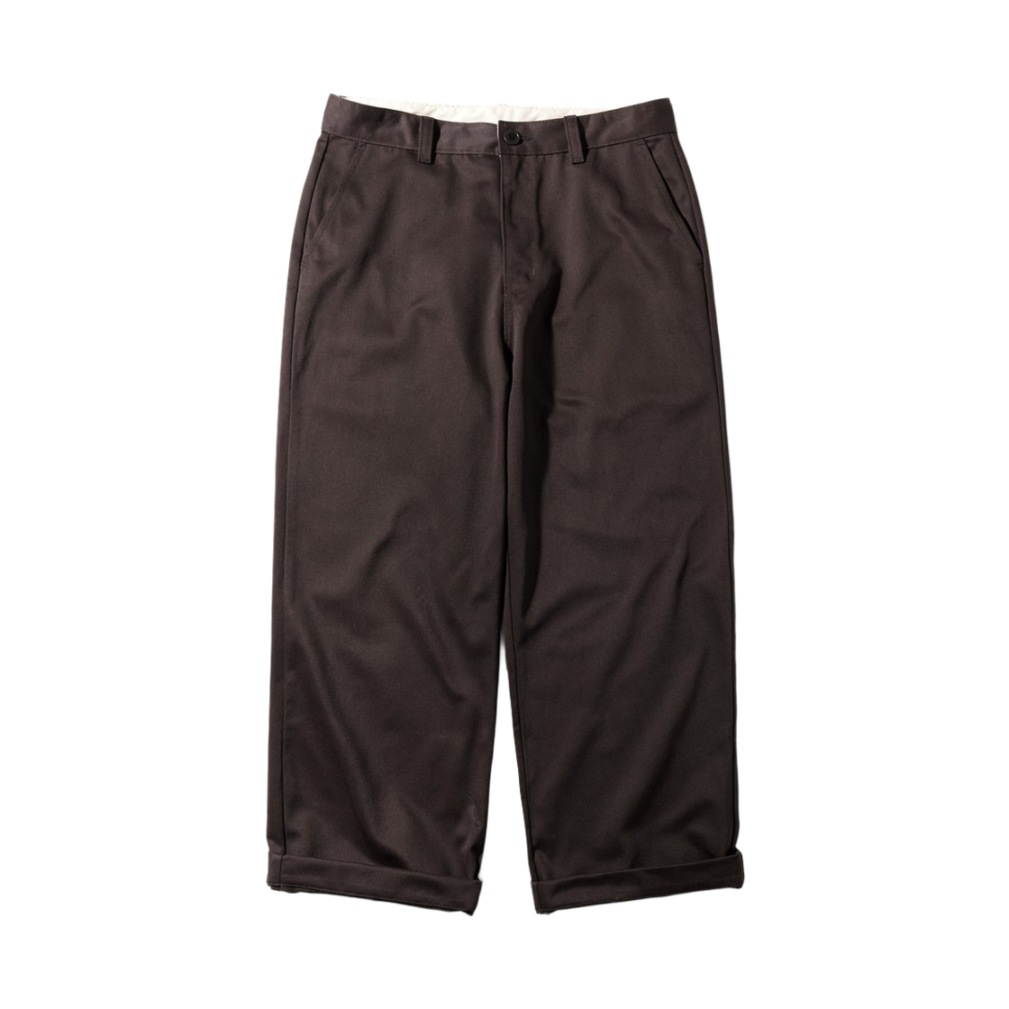 JULP4687_Darkbrown_291 PERSTEP Mix Wide Chino Pants Darkbrown JULP4687