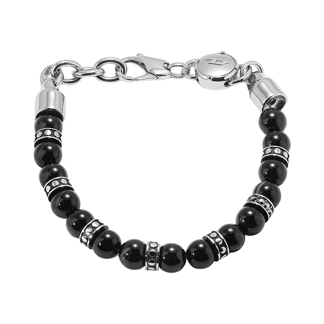 [20% 쿠폰] 디젤 Dx1163040 비디드 라인 아게이트 브레이슬릿 블랙([20% 쿠폰] Diesel Dx1163040 Beaded Line Agate Bracelet Black) - 2