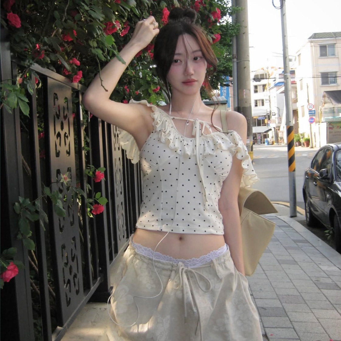 모이페어 플라워 와이드 팬츠 베이지(MOIFAIRE Flower Wide Pants Beige) - 3