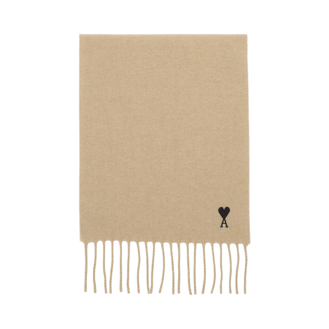 USF677-AW0047-A184 AMI de Coeur Wool Muffler Beige Black