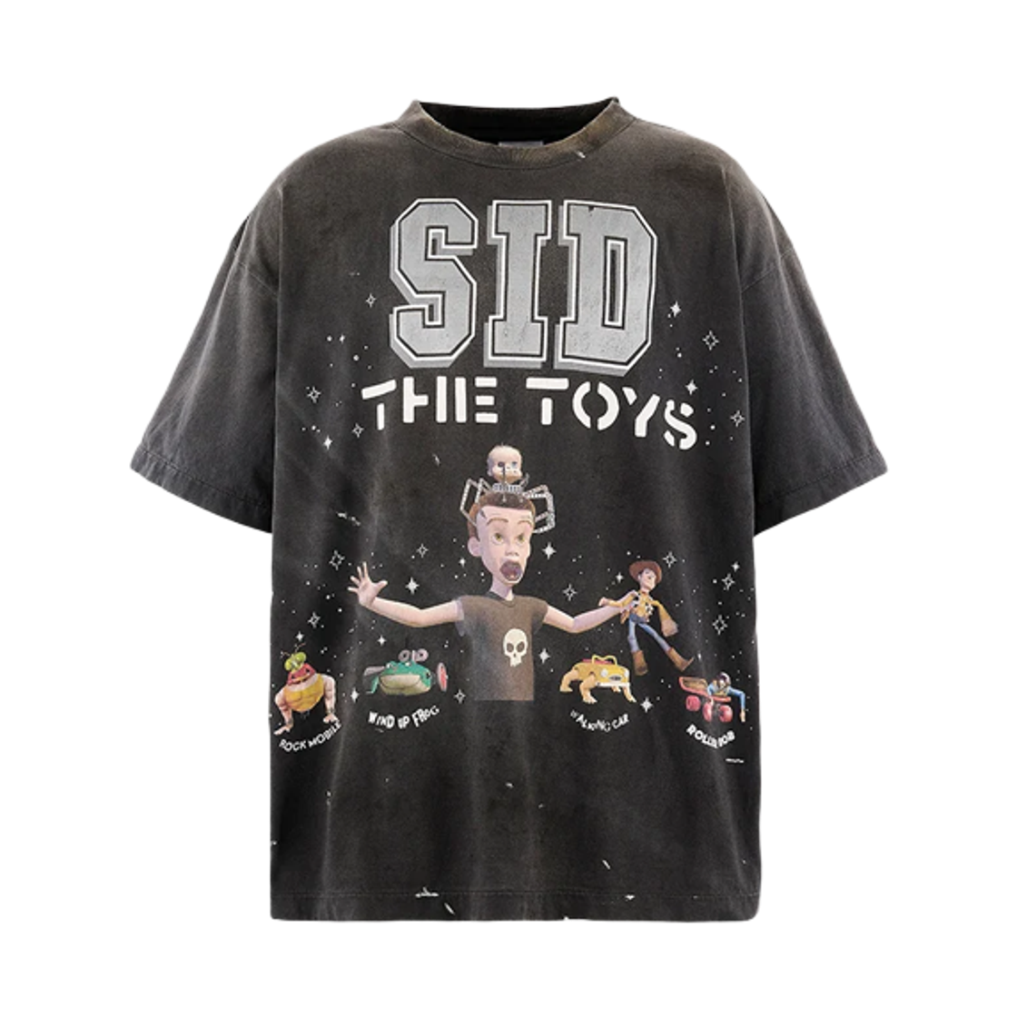 MK1-0000-C92 Saint Mxxxxxx x Disney Pixar S/S T-Shirt Sid Black - 26AW