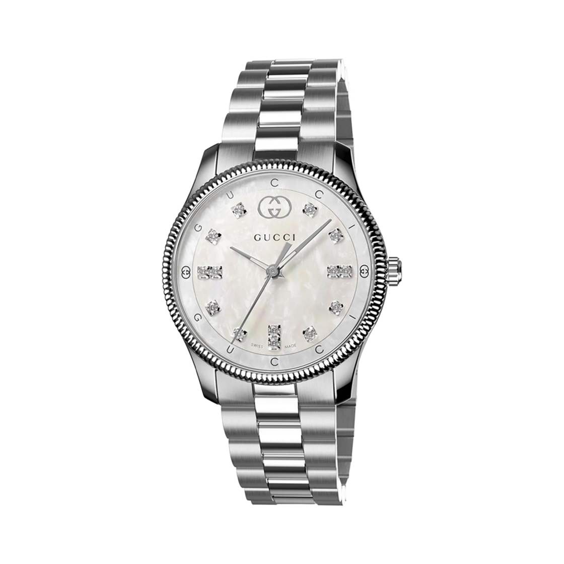 YA1265064 [20% 쿠폰] (W) Gucci G-Timeless Quartz 29mm Stainless Steel White Mother of Pearl