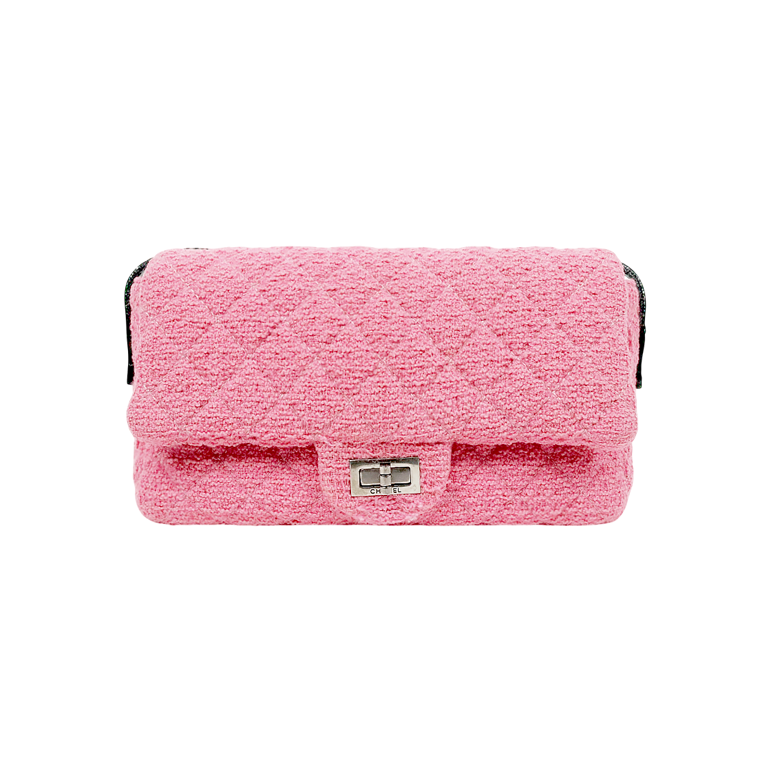 ITCDLIWJO5WA Chanel Pink Tweed 2.55 Shoulder Bag