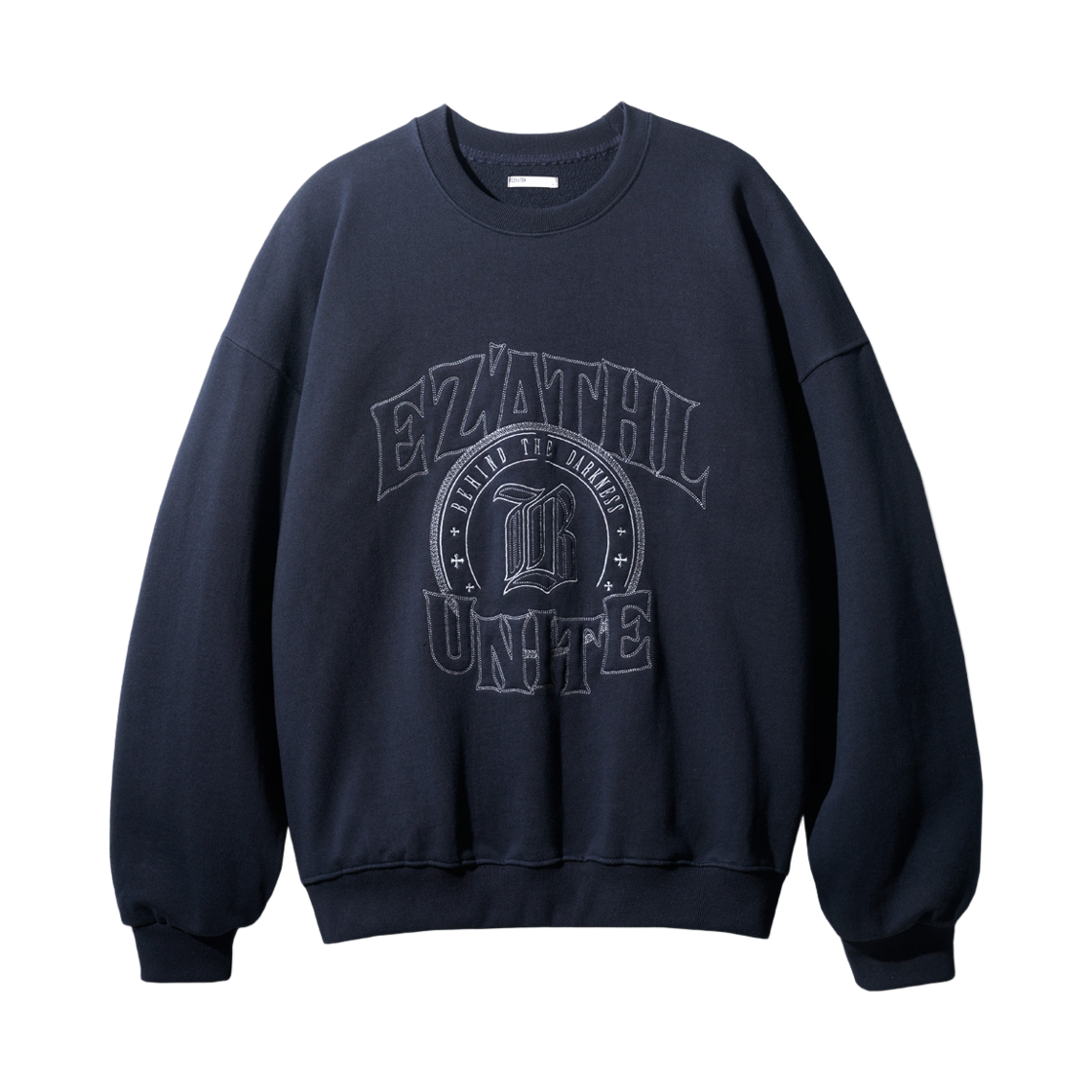 SHMT6761_Navy_291 EZKATON Unite Heavy Cotton Sweatshirts Navy SHMT6761