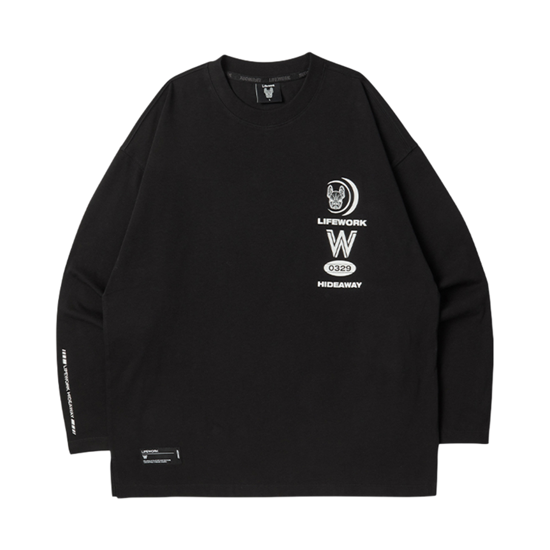 LW231TL306 Lifework Multi Logo Print T-Shirt_LW231TL306