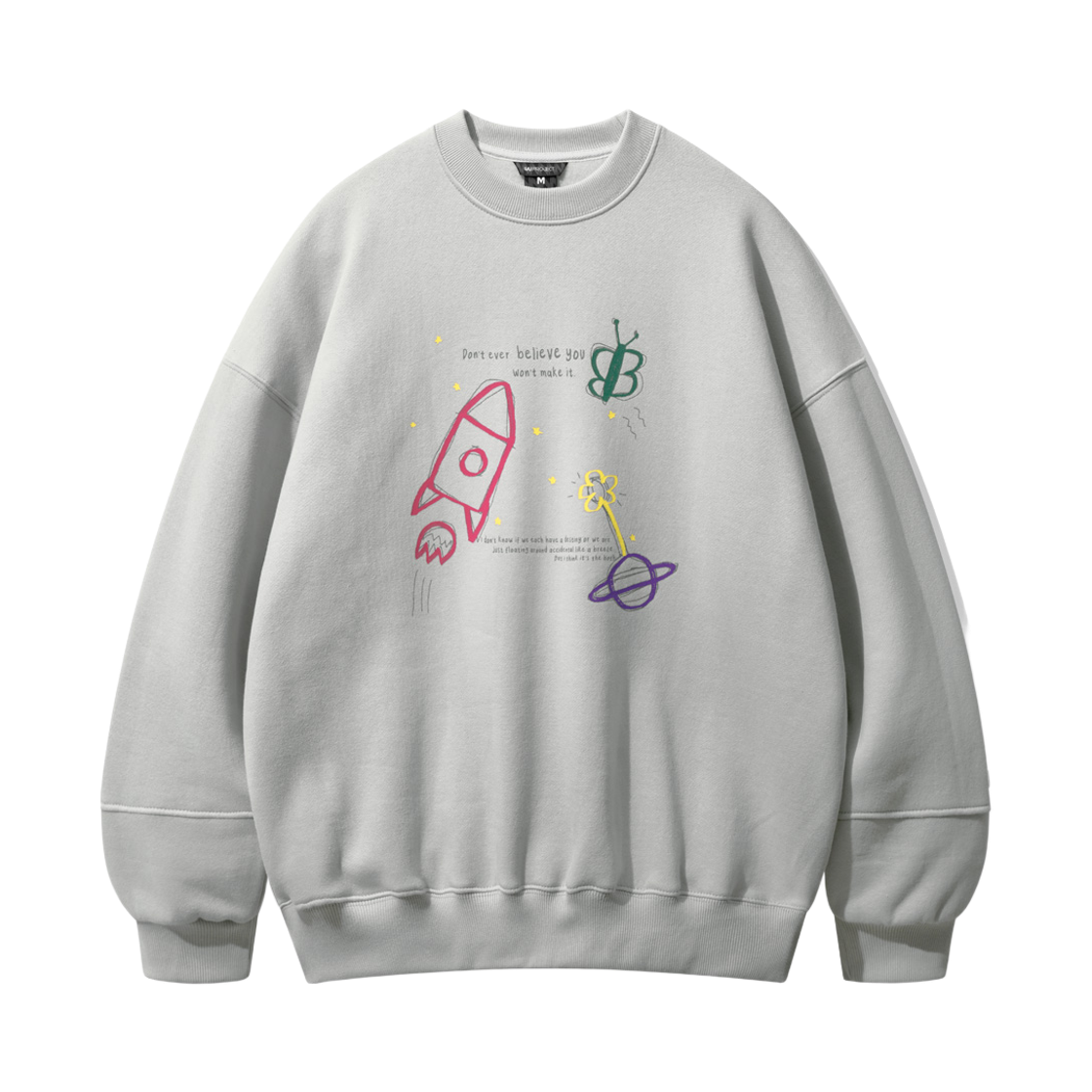 JNMT7689_Lightgray_291 WV PROJECT Diary Sweatshirt Lightgray JNMT7689