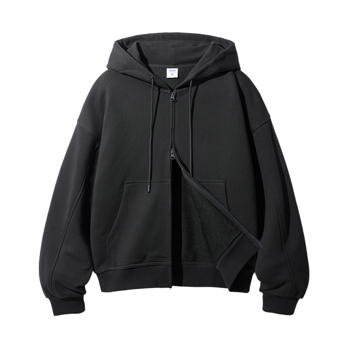 KJHD2523_charcoal_29 JEMUT Heaven Twoway Terry Hood Zip Up Charcoal KJHD2523