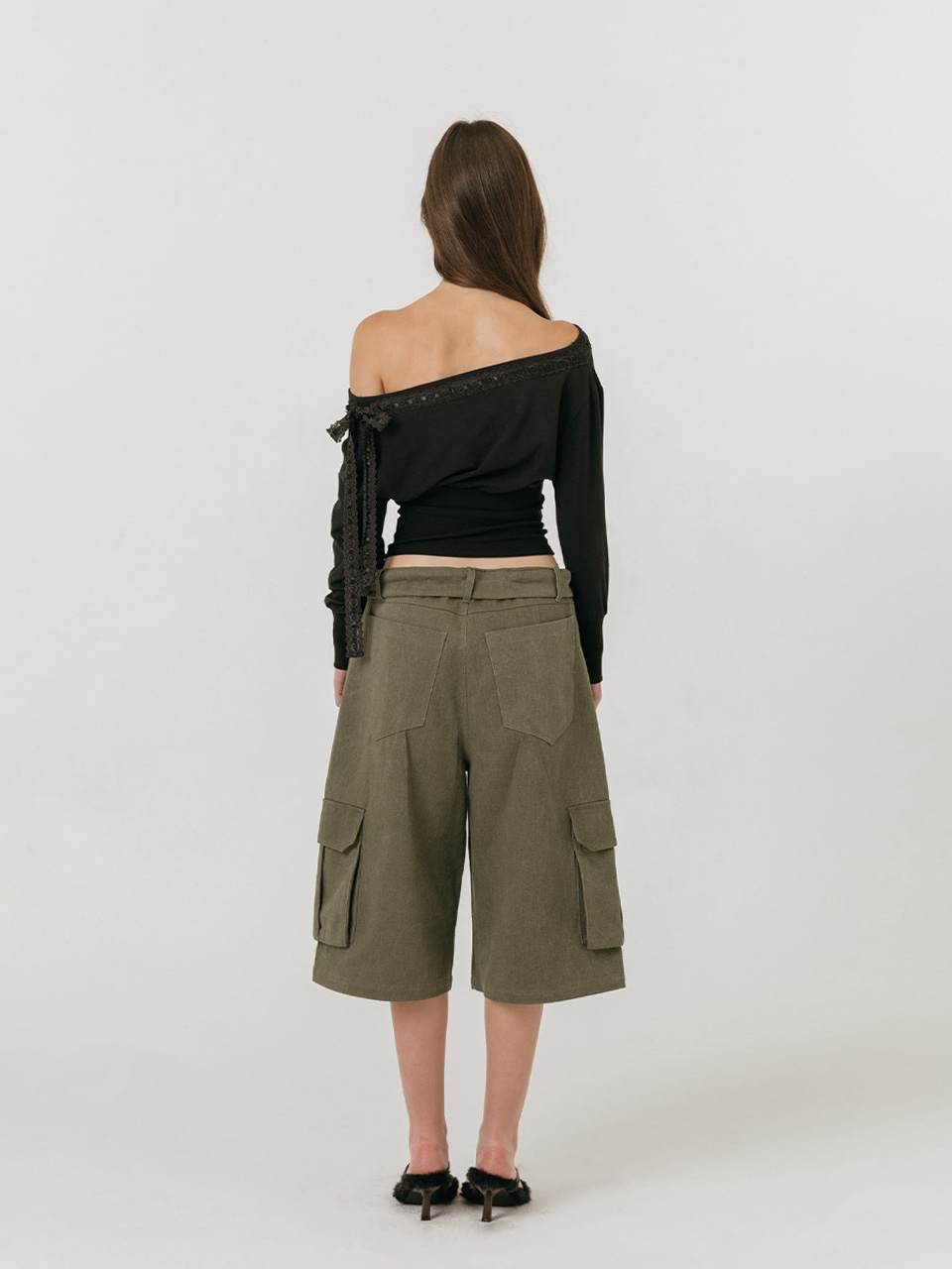 모이페어 버뮤다 카고 팬츠 카키(MOIFAIRE Bermuda Cargo Pants Khaki) - 4