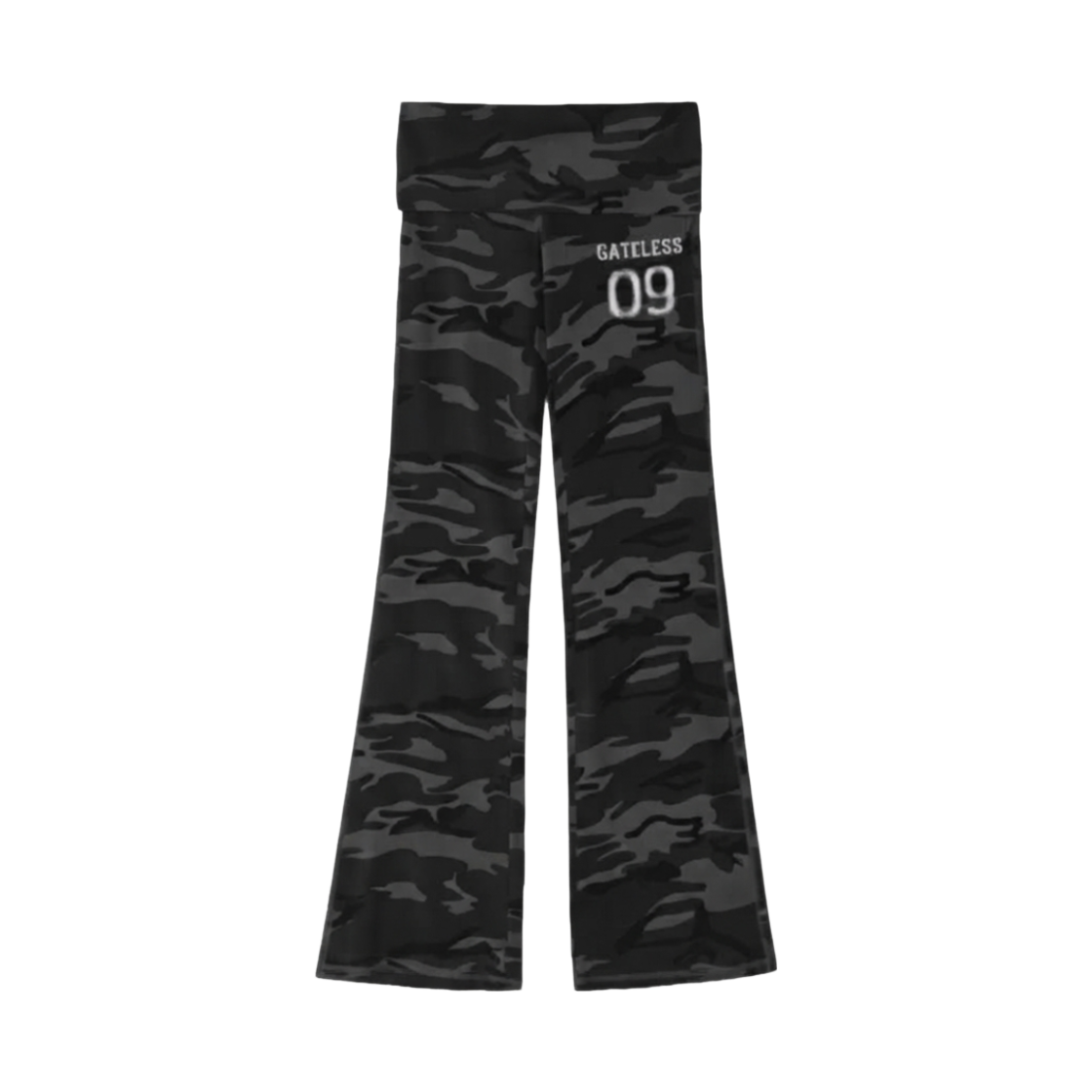 P0000FSX Gateless Camo Slim Pants-Black