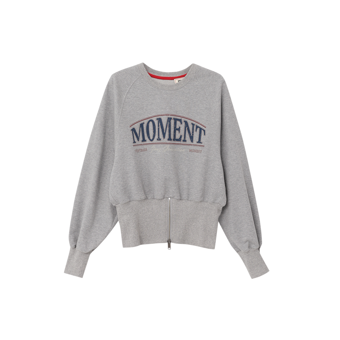 제뉴즈 립 지퍼 스웨트셔츠 - 멜란지그레이(Znuz Rib Zipper Sweatshirt - M/Grey) - 1