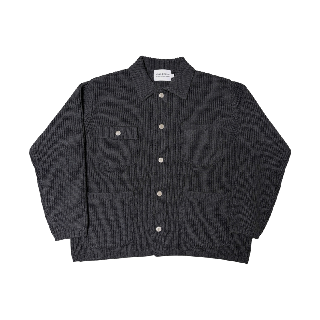 hono26fa12 Hono Report Knit Work Jacket Charcoal