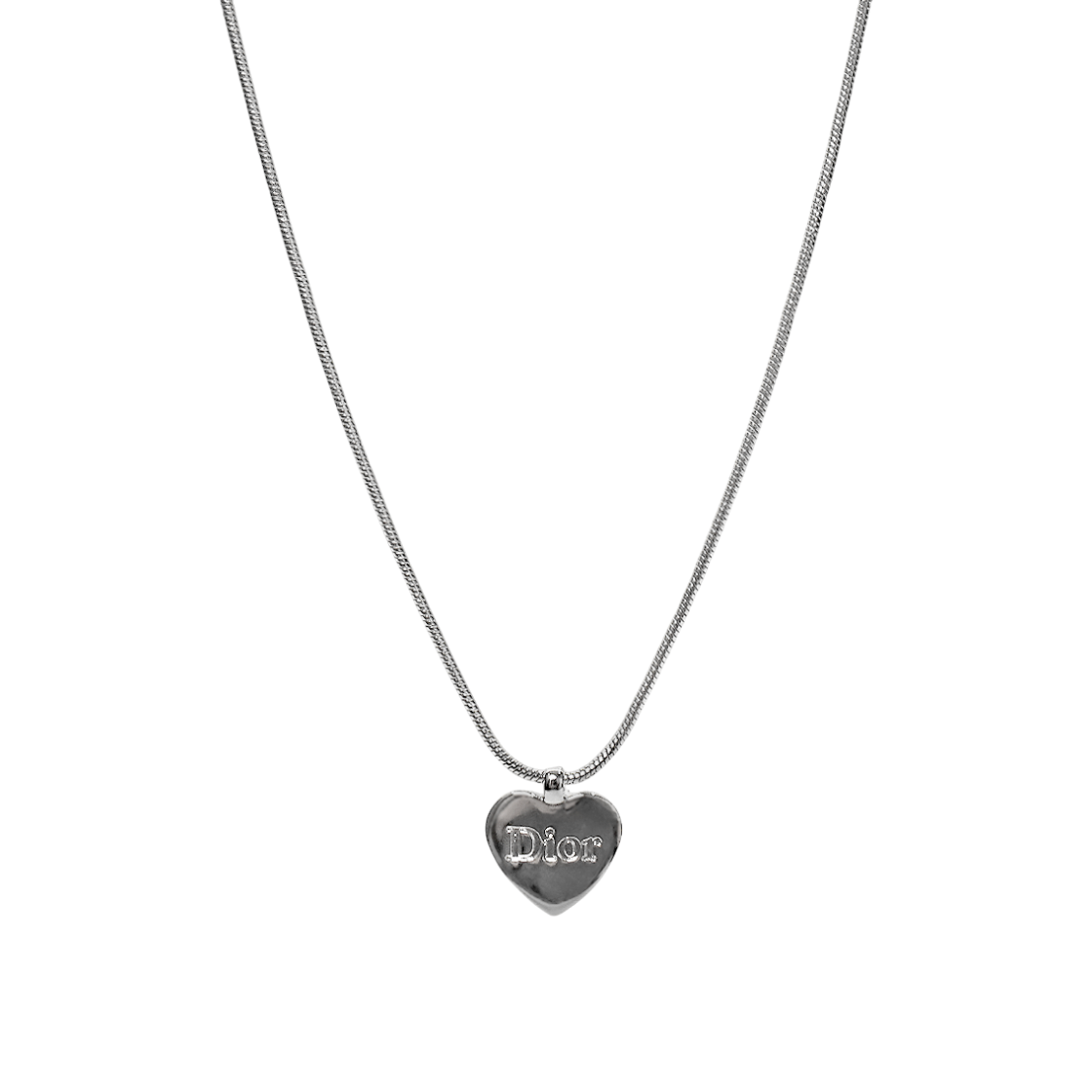 ITU82WHHGAEM Dior Heart Silver Necklace