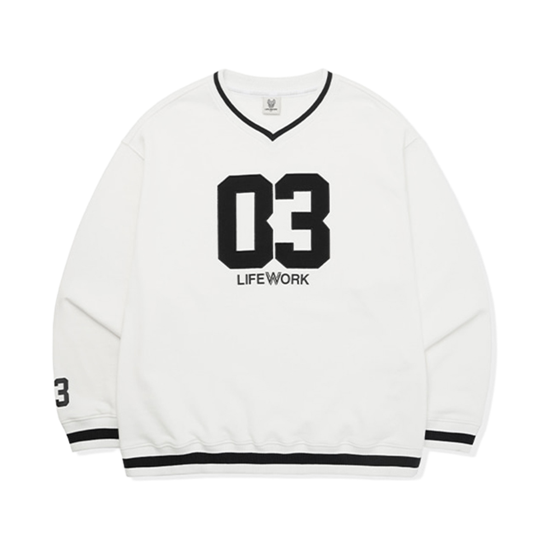 LW251MT315 Lifework Numbering Applique Oversized Sweatshirt_LW251MT315