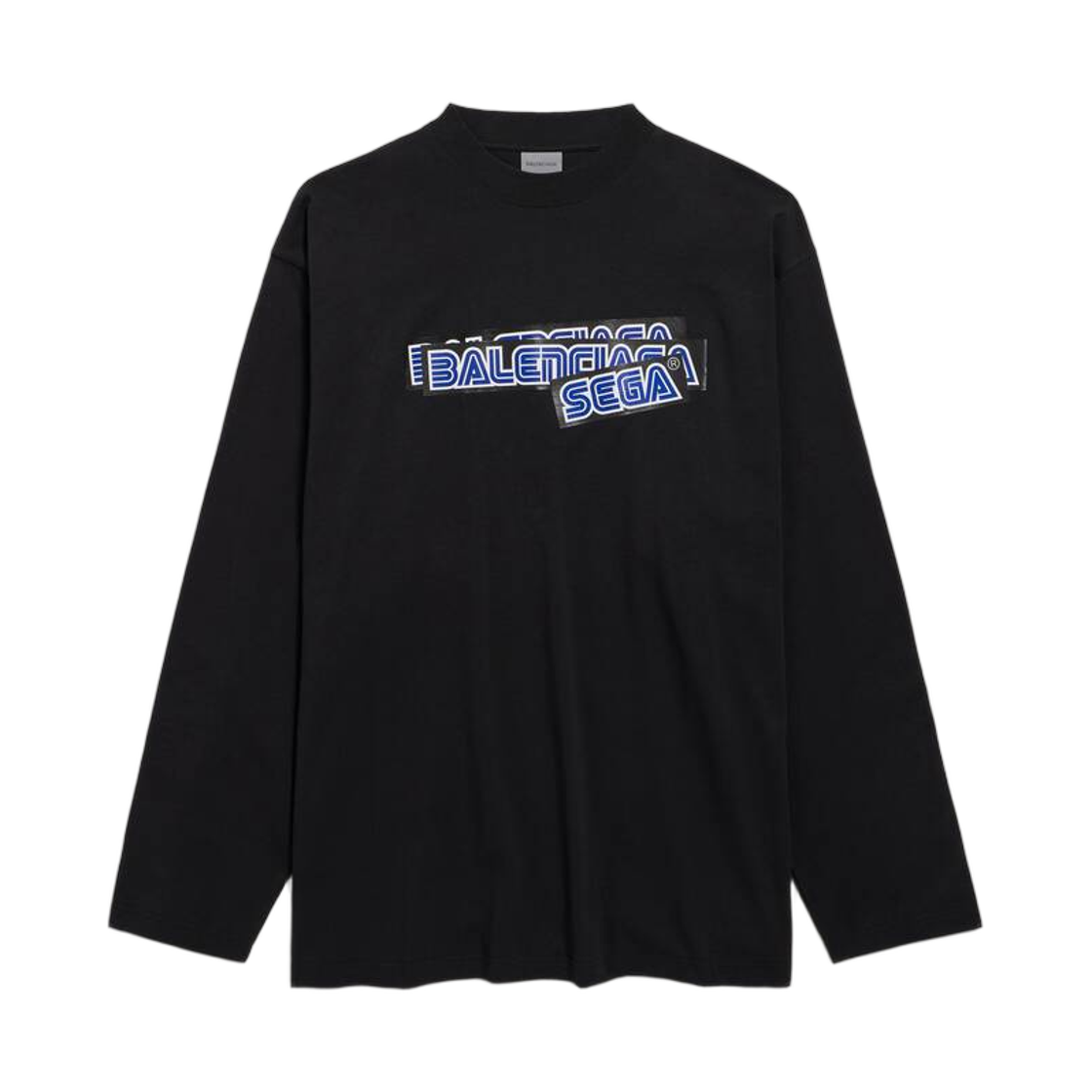 A00BBETVVQ41000 Balenciaga x Sega Long Sleeves Oversized T-Shirt Black