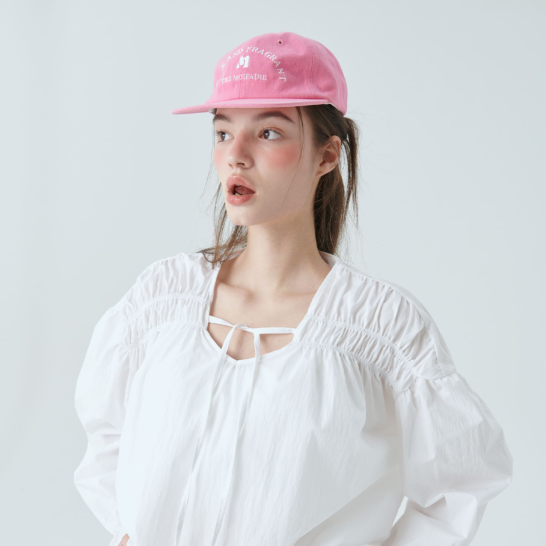 모이페어 로고 볼 캡 핑크(MOIFAIRE Logo Ball Cap Pink) - 6