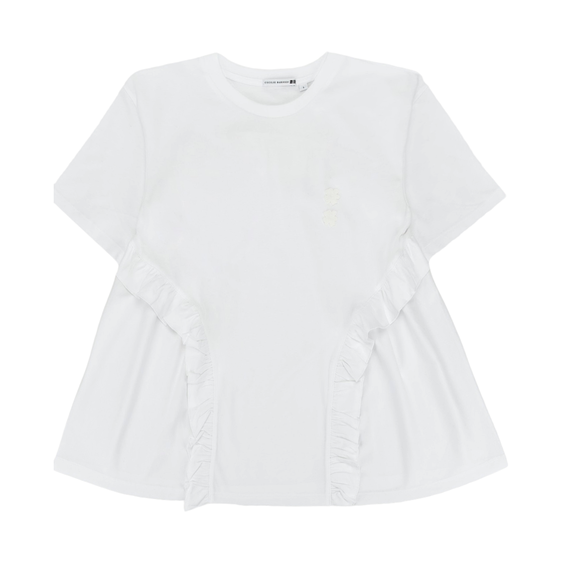 488087-00 (W) Uniqlo x Cecilie Bahnsen Frill T-Shirt White