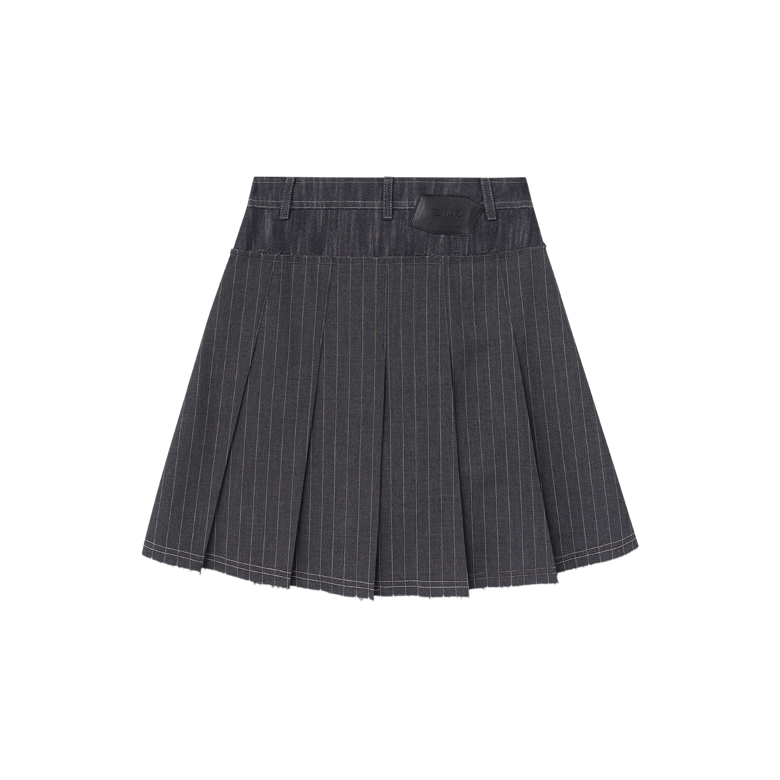 제뉴즈 스위프츠 언발란스 플리츠 스커트 - 그레이(Znuz Swiftz Unbalance Pleated Skirt - Grey) - 2
